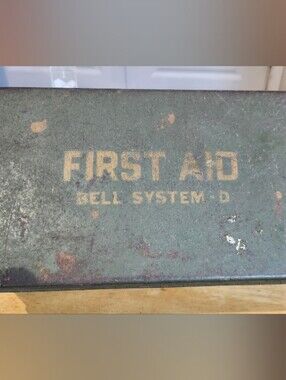 Vintage First Aid Metal Case - The Came From Old Southwestern Bell Company
